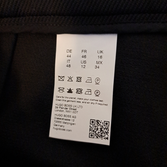 BOSS Pants 'Tubeka' in Black Size 12 Excellent Condition Side Zipper - Picture 9 of 11